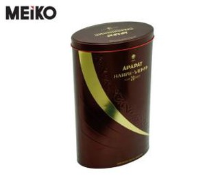 프리미엄 오프셋 인쇄 타원형 와인 금속 깡통 상자 캔 틴 상자 상자